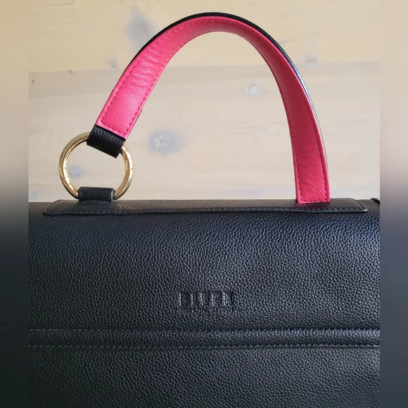 Unique Martine Sitbon Black Structured Colorblock Bag